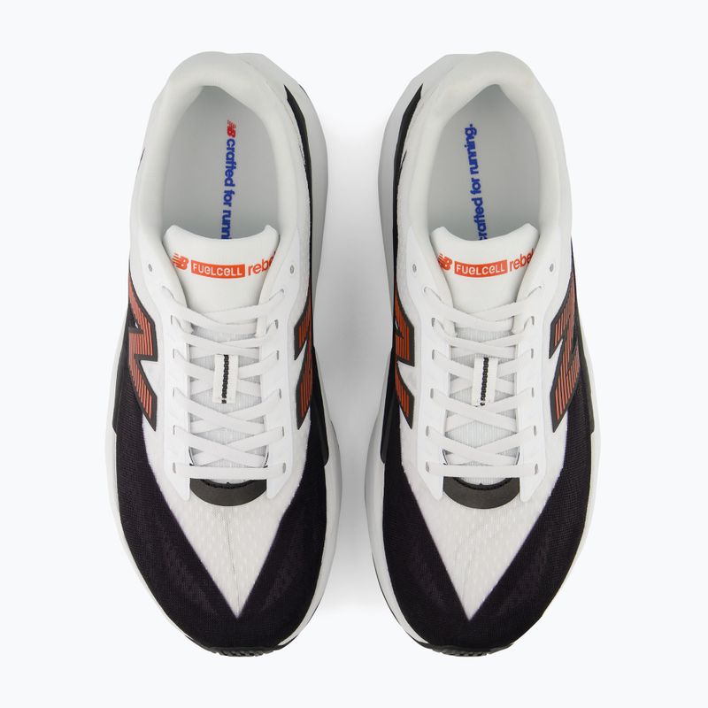 Pánske bežecké topánky New Balance FuelCell Rebel V5 white/neo flame 5