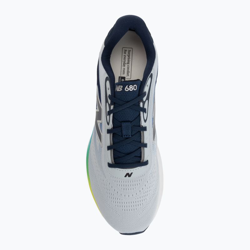 Pánske bežecké topánky New Balance Fresh Foam 680's V9 light zinc blue/altitude/alkaline green 5