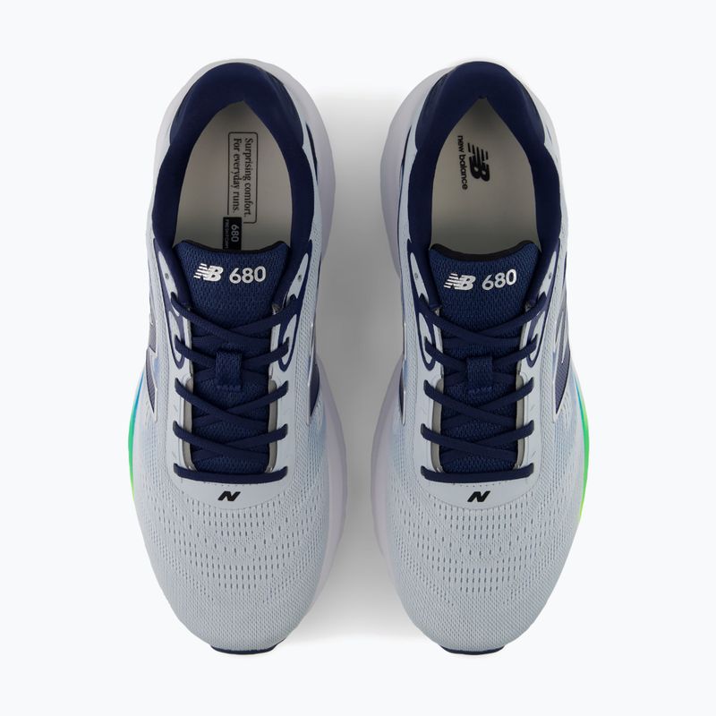 Pánske bežecké topánky New Balance Fresh Foam 680's V9 light zinc blue/altitude/alkaline green 4