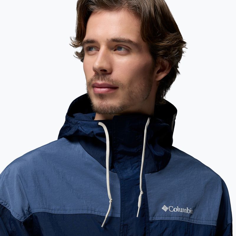 Pánska softshellová bunda Columbia Challenger II Windbreaker collegiate navy/dark mountain 6