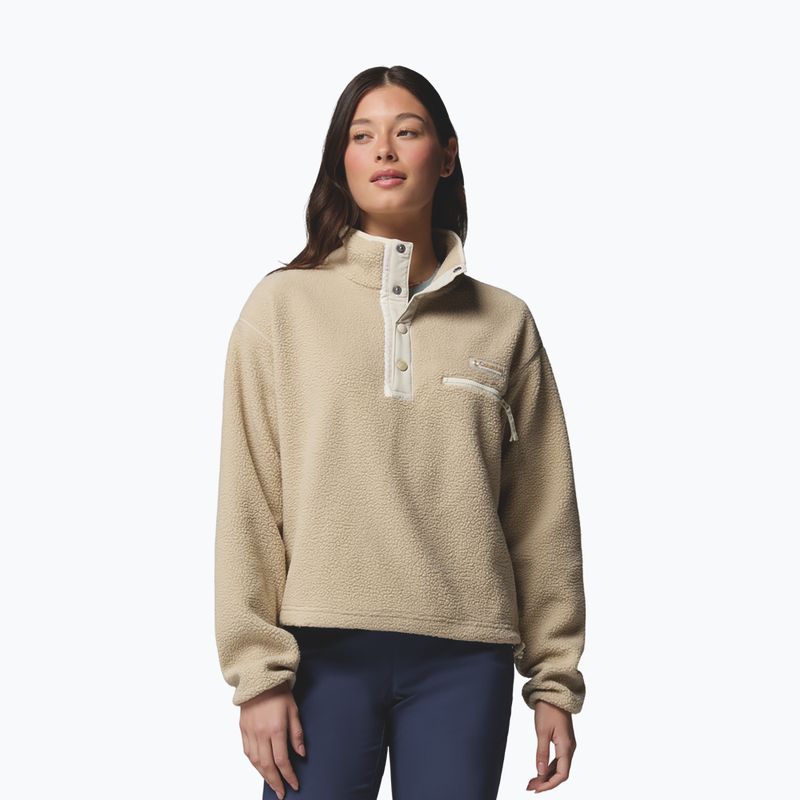 Dámska fleecová mikina Columbia Helvetia II Cropped Half Snap Fleece ancient fossil/dark stone/chalk 5