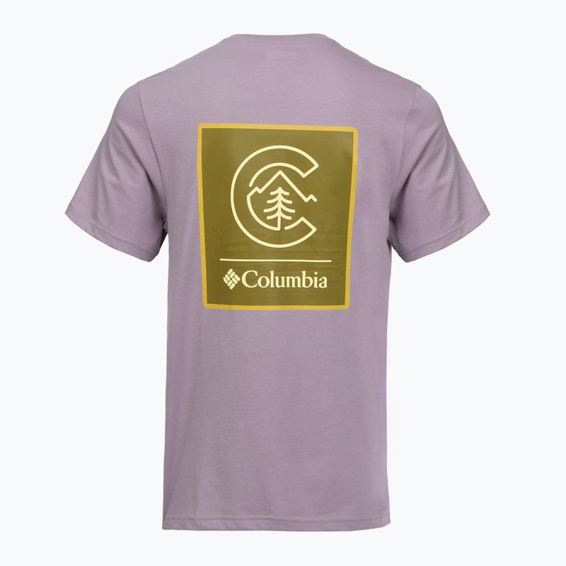 Pánske tričko Columbia CSC Basic Logo Back Tee shale purple/linework c badge 2