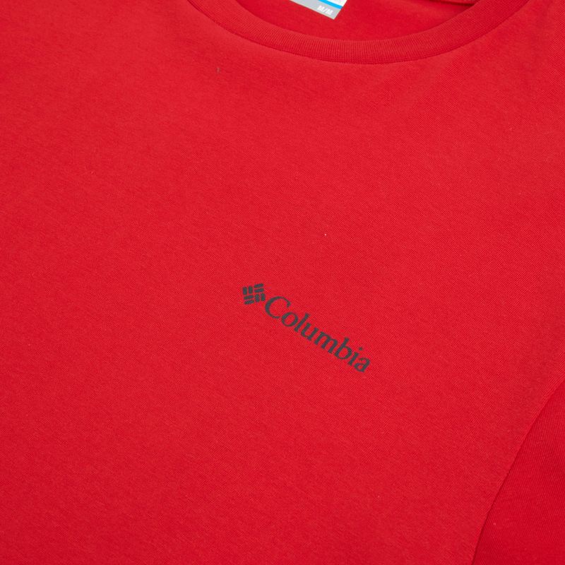 Pánske tričko Columbia CSC Basic Logo Back Tee mountain red/linework c badge 3