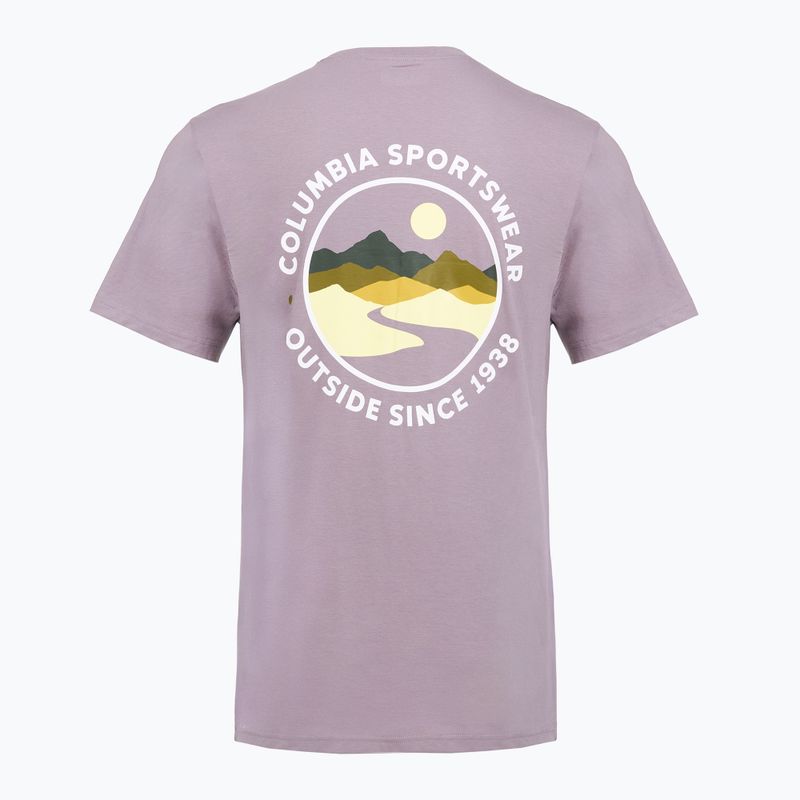 Pánske tričko Columbia CSC Outdoor Back Graphic shale purple/scoped view 2