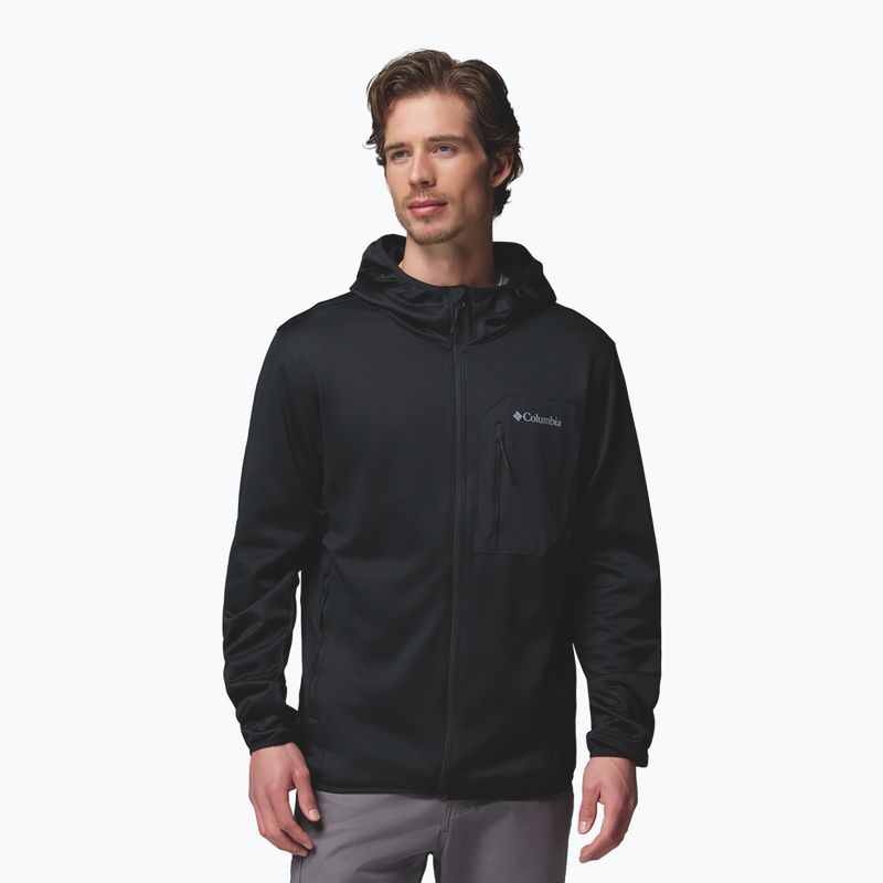 Pánska trekingová mikina Columbia Tall Heights Hdd Grid Fleece Full Zip black