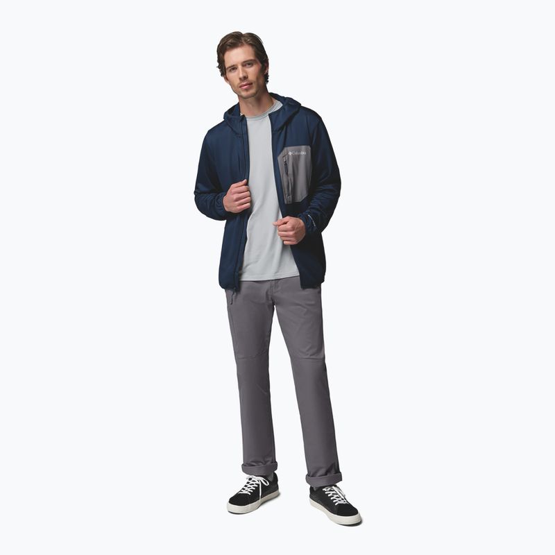 Pánska trekingová mikina Columbia Tall Heights Hdd Grid Fleece Full Zip collegiate navy/city grey 2