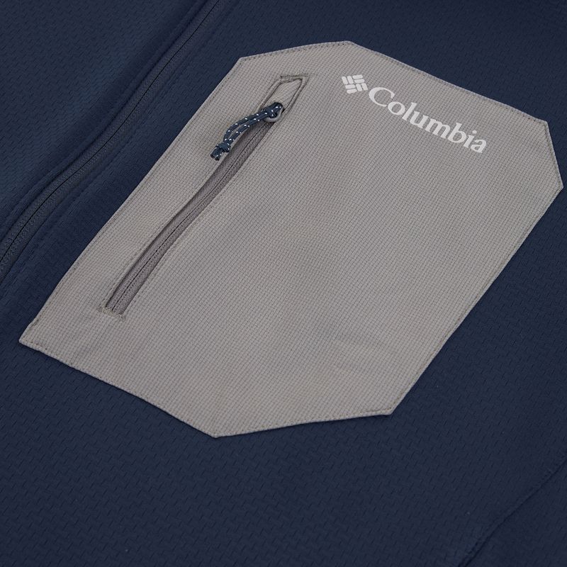 Pánska trekingová mikina Columbia Tall Heights Hdd Grid Fleece Full Zip collegiate navy/city grey 3