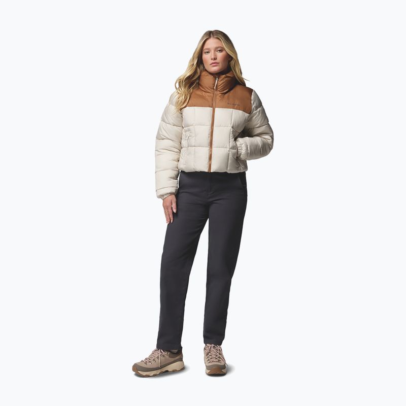 Dámska zateplená bunda Columbia Puffect III Cropped dark stone/camel brown 2