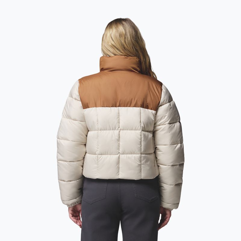 Dámska zateplená bunda Columbia Puffect III Cropped dark stone/camel brown 3