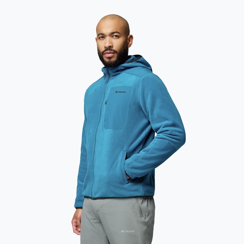 Pánska fleecová mikina Columbia Pacific Arch 200 Hooded FZ Fleece Phoenix Blue 4