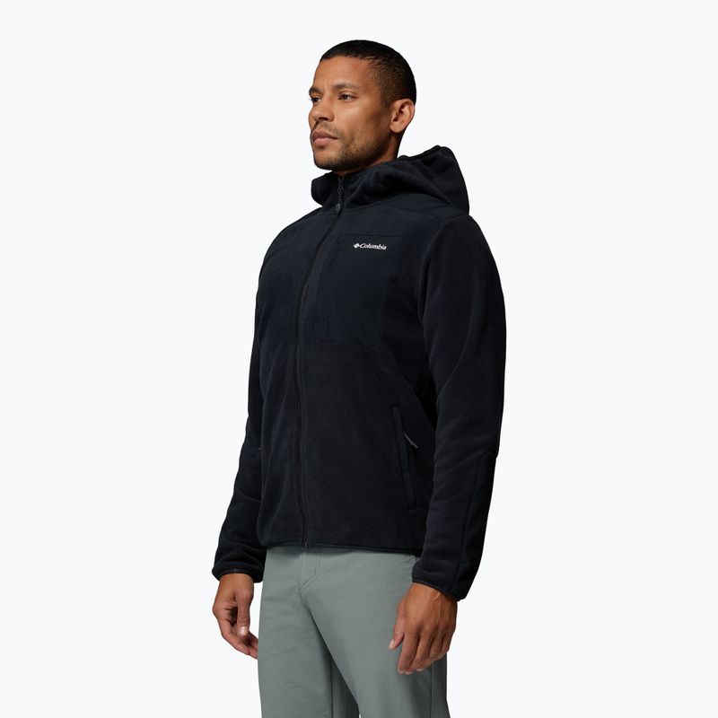 Pánska fleecová mikina Columbia Pacific Arch 200 Hooded FZ Fleece Black 4