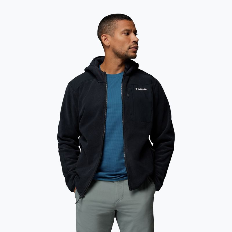 Pánska fleecová mikina Columbia Pacific Arch 200 Hooded FZ Fleece Black 5
