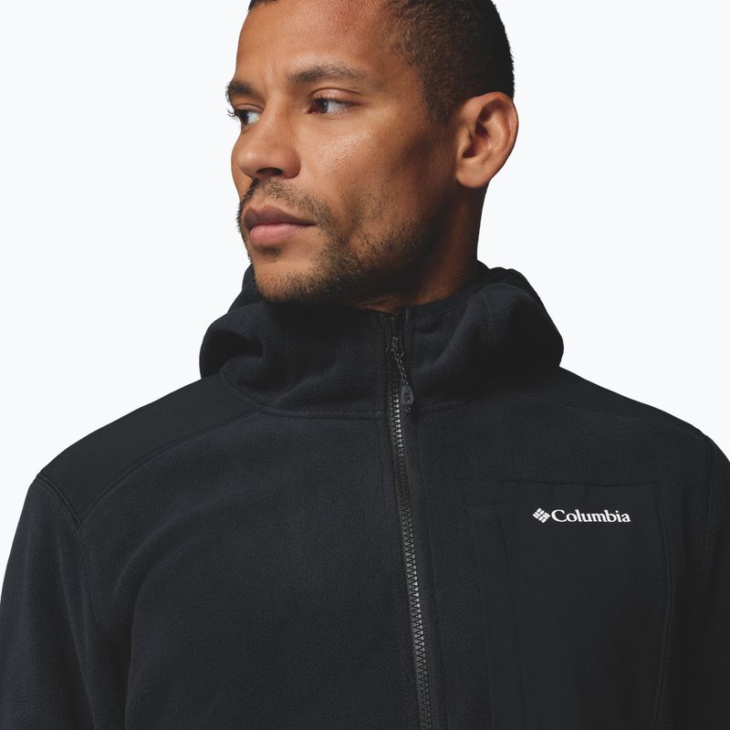 Pánska fleecová mikina Columbia Pacific Arch 200 Hooded FZ Fleece Black 6