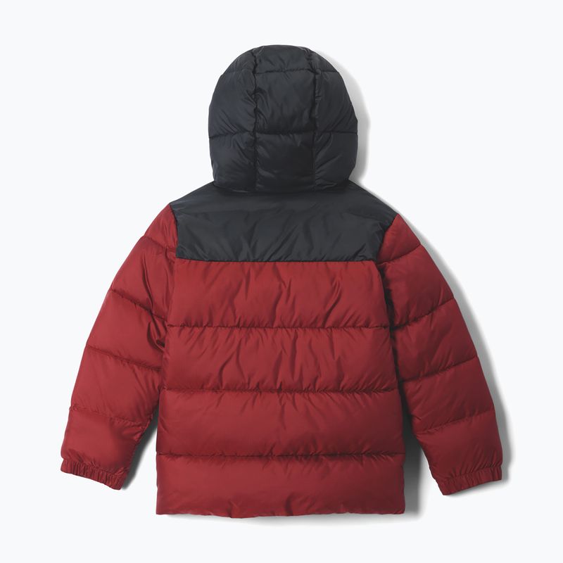 Detská zateplená bunda Columbia Puffect Hooded Red Oxide/Black 2