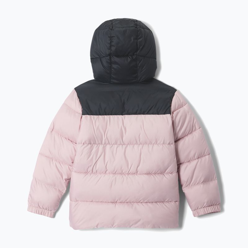 Detská zateplená bunda Columbia Puffect Hooded Mineral Pink/Black 2