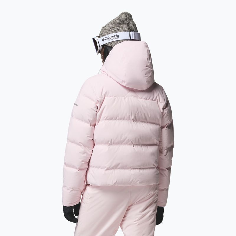 Dámska lyžiarska bunda Columbia Roffe Ridge Down Heat Seal powder pink 3