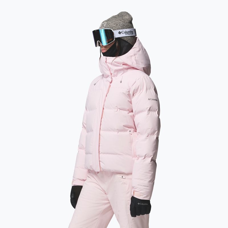 Dámska lyžiarska bunda Columbia Roffe Ridge Down Heat Seal powder pink 4