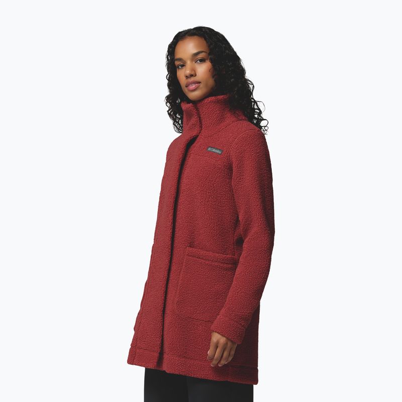 Dámska fleecová mikina Columbia Panorama Long red oxide 5