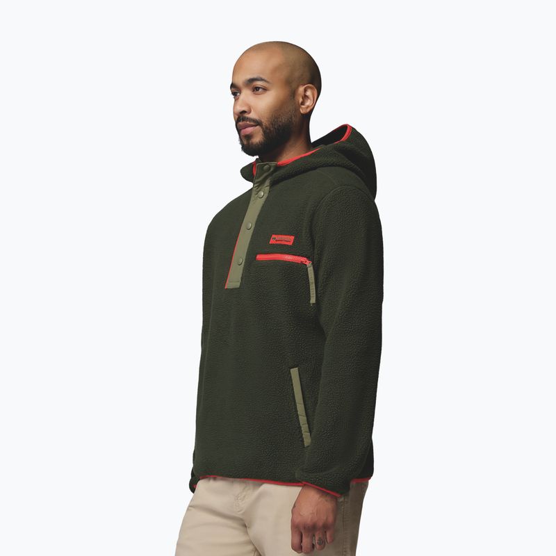 Pánska fleecová mikina Columbia Helvetia II Hoodie Greenscape 4