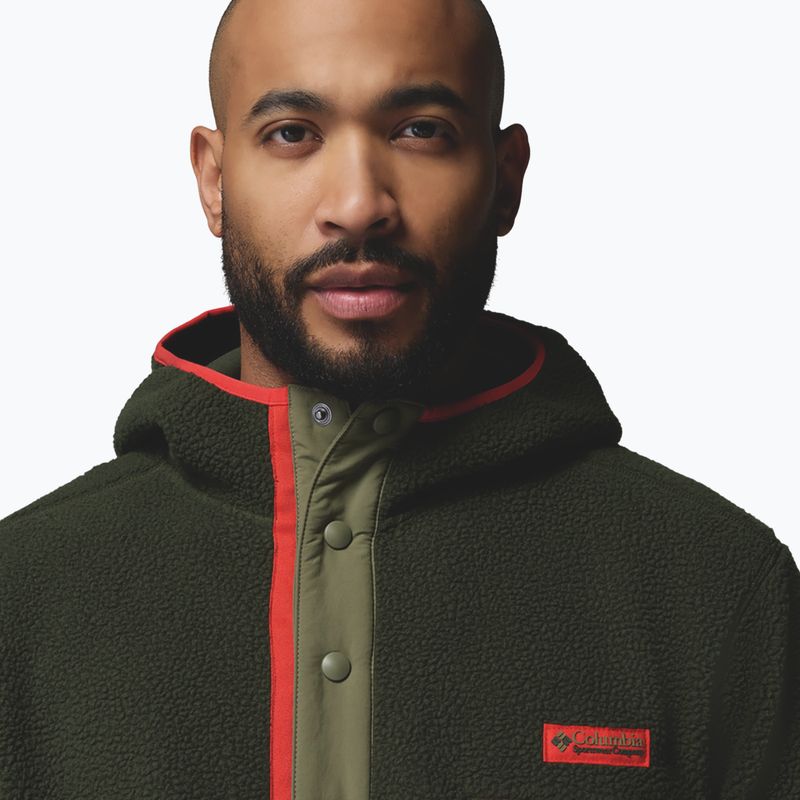 Pánska fleecová mikina Columbia Helvetia II Hoodie Greenscape 5