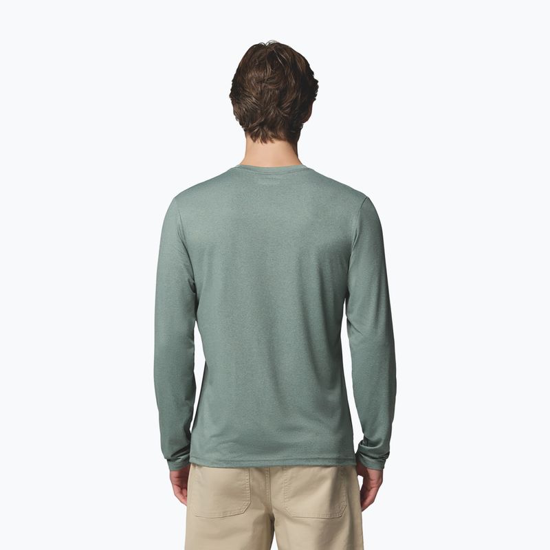 Pánske tričko longsleeve Columbia Parsons Point LS Graphic Tee sedona sage heather framed peakscape 3