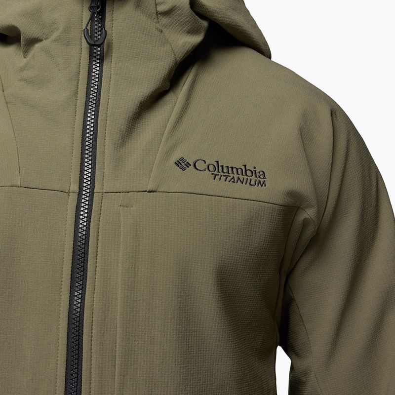 Pánska softshellová bunda Columbia Tennen Mountain Hooded Softshell stone green 10