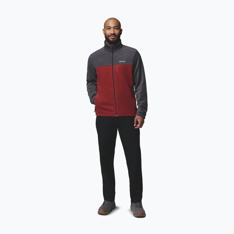 Pánska fleecová mikina Columbia Steens Mountain Full Zip 2.0 Shark/Red Oxide 2