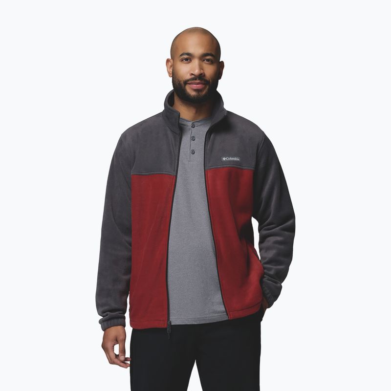 Pánska fleecová mikina Columbia Steens Mountain Full Zip 2.0 Shark/Red Oxide 4