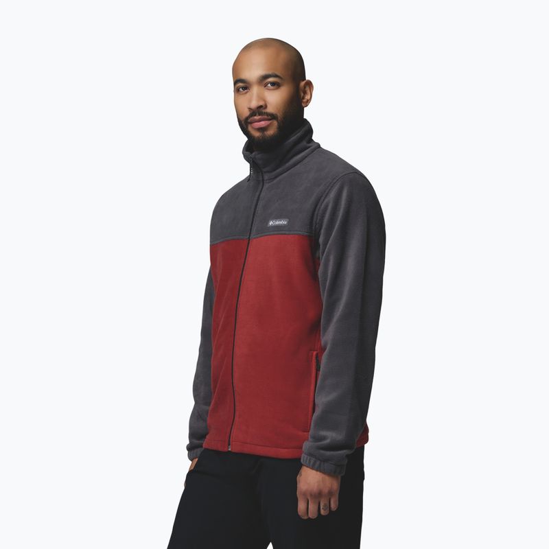 Pánska fleecová mikina Columbia Steens Mountain Full Zip 2.0 Shark/Red Oxide 5