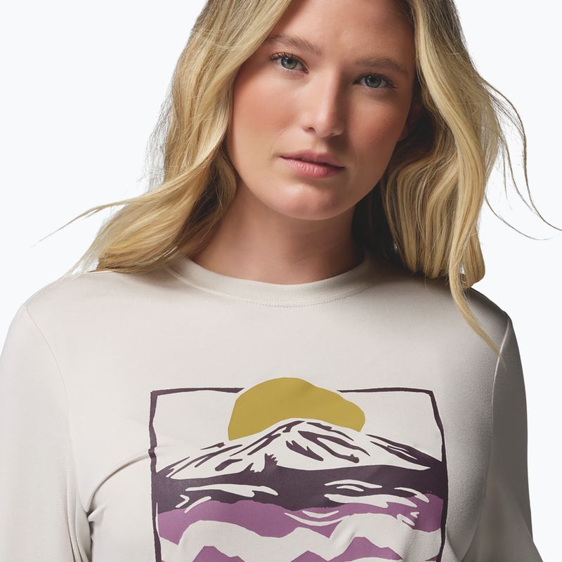 Dámske tričko longsleeve Columbia Parsons Point LS Graphic Tee dark stone heather/all terrain 5