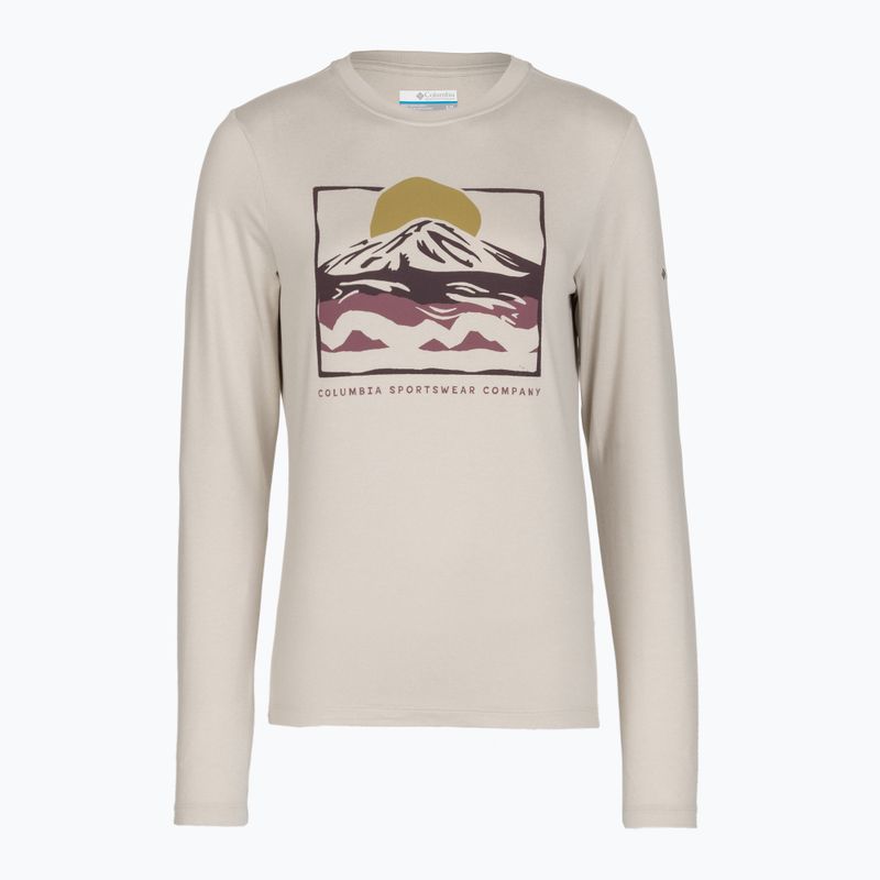 Dámske tričko longsleeve Columbia Parsons Point LS Graphic Tee dark stone heather/all terrain 6