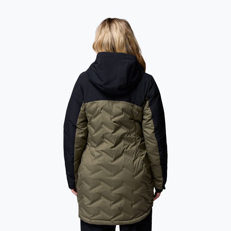 Dámsky páperový kabát Columbia Mountain Croo III Mid Down stone green/black 3