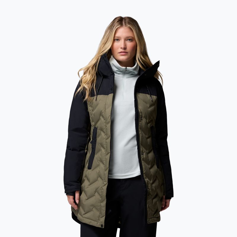 Dámsky páperový kabát Columbia Mountain Croo III Mid Down stone green/black 5