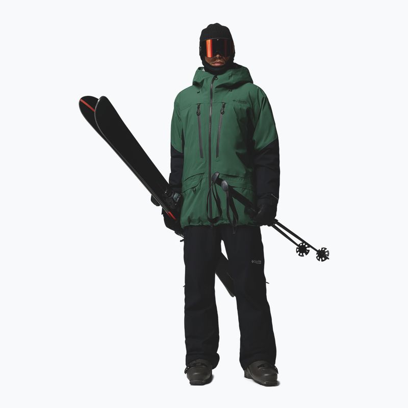 Pánska lyžiarska bunda Columbia Platinum Peak Insulated rain forest/black 2