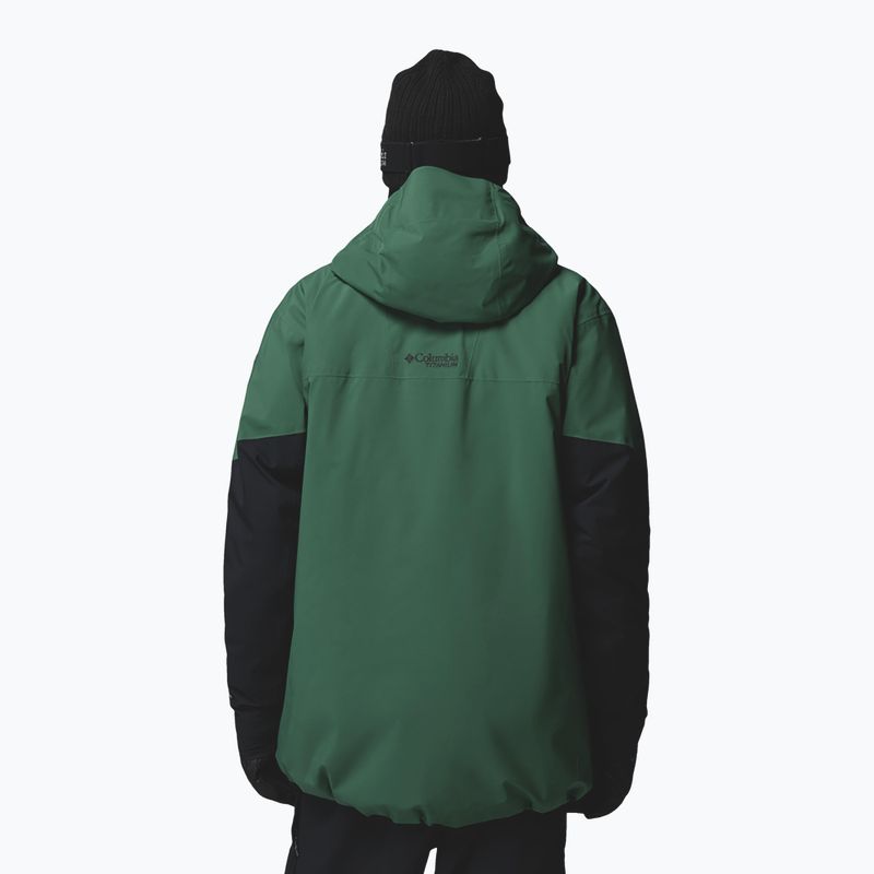 Pánska lyžiarska bunda Columbia Platinum Peak Insulated rain forest/black 3
