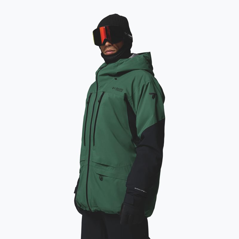 Pánska lyžiarska bunda Columbia Platinum Peak Insulated rain forest/black 4