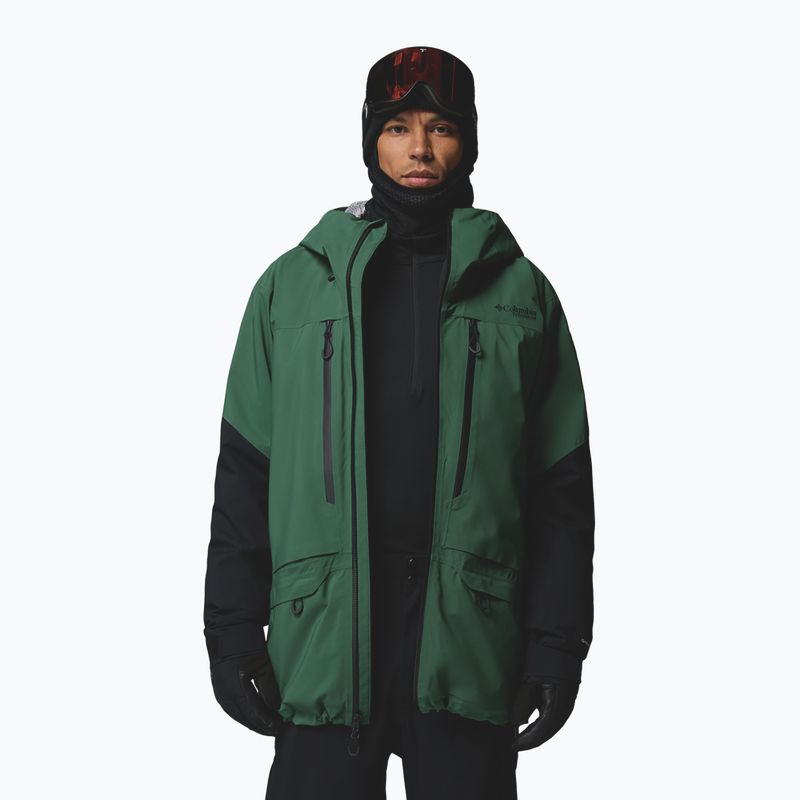 Pánska lyžiarska bunda Columbia Platinum Peak Insulated rain forest/black 6