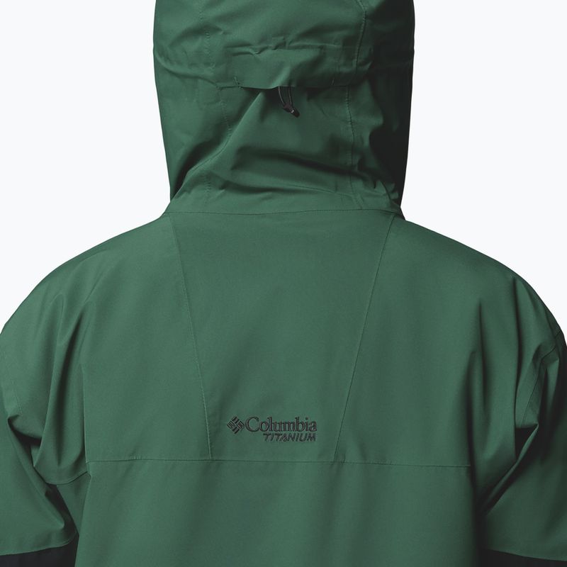 Pánska lyžiarska bunda Columbia Platinum Peak Insulated rain forest/black 12