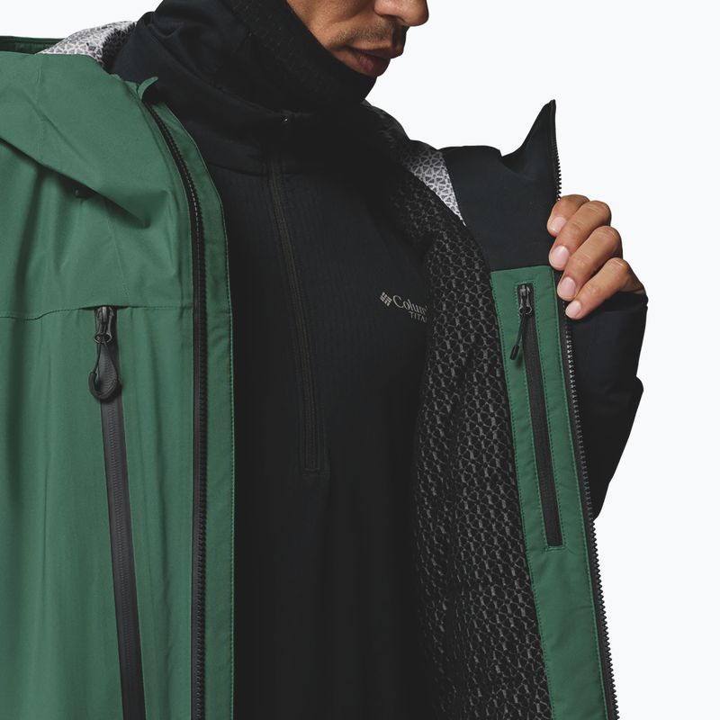 Pánska lyžiarska bunda Columbia Platinum Peak Insulated rain forest/black 14
