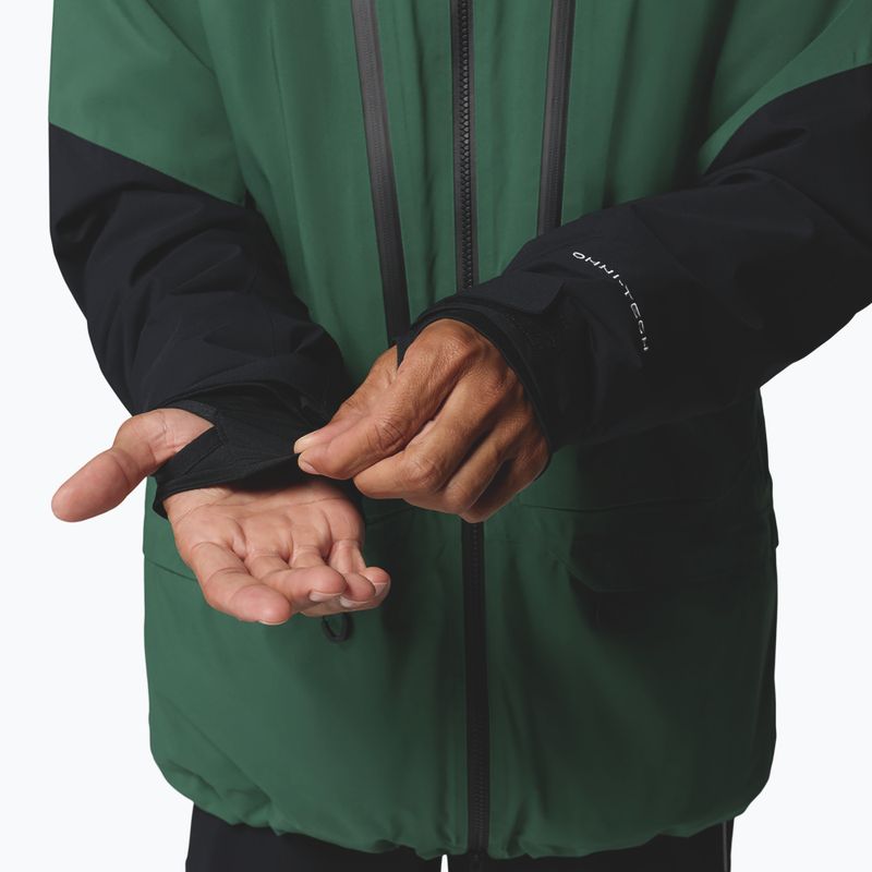 Pánska lyžiarska bunda Columbia Platinum Peak Insulated rain forest/black 5