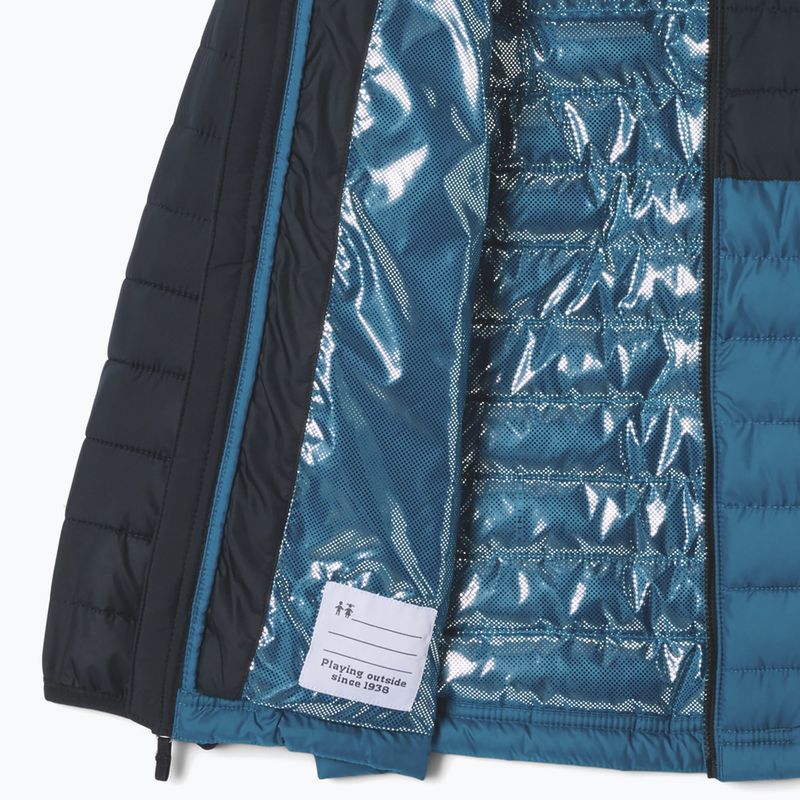 Detská bunda Columbia Powder Lite II Hooded phoenix blue/black 3