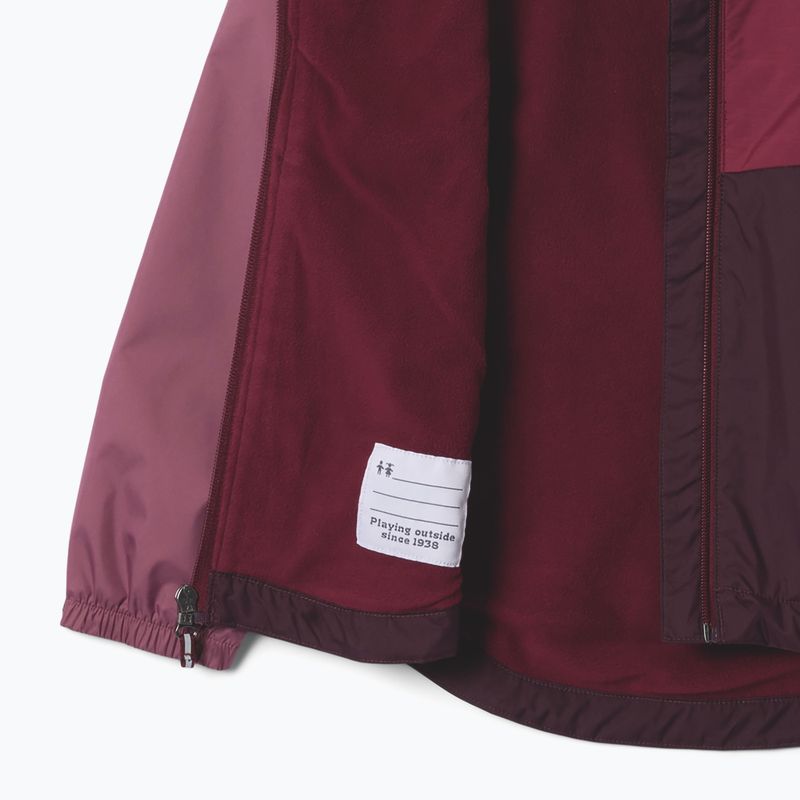 Detská nepremokavá bunda Columbia Rainy Trails III Fleece Lined moonvista/rich wine/antique mauve 3