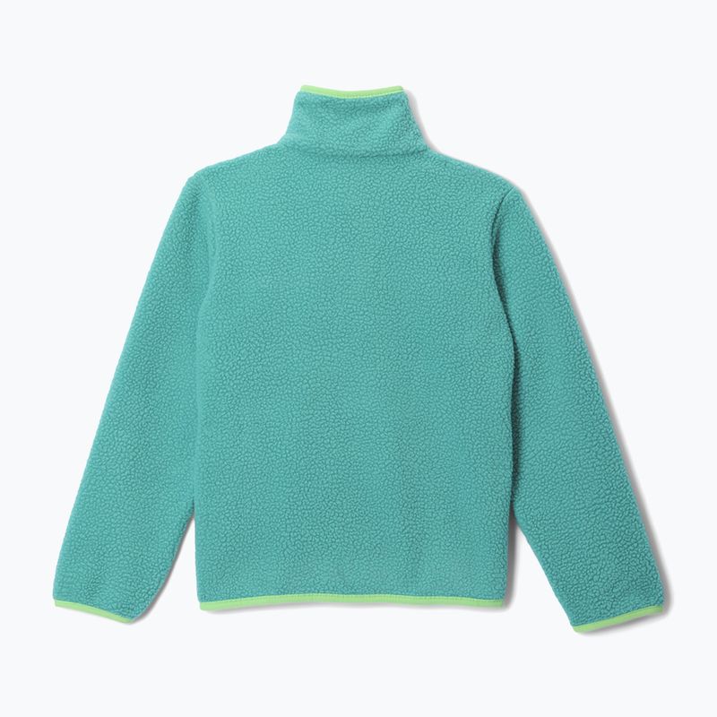 Detská fleecová mikina Columbia Halvetia II Half Snap Fleece teal/black 2