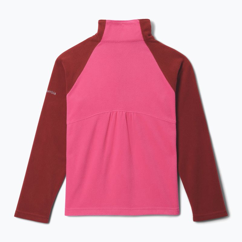 Detská fleecová mikina Columbia Glacial Fleece Half Zip nico/red oxide 2