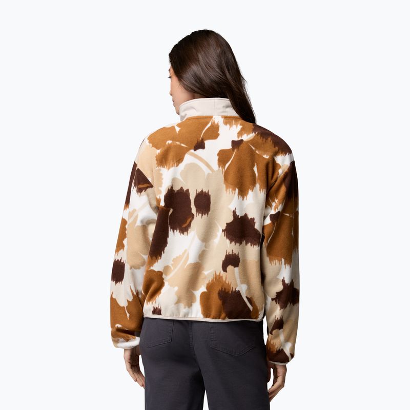 Dámska fleecová mikina Columbia Sequoia Grove II Printed Half Zip camel brown ikatbloom 3