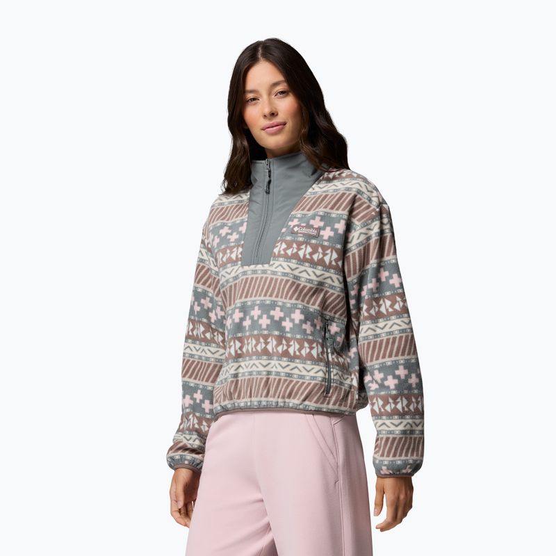 Dámska fleecová mikina Columbia Sequoia Grove II Printed Half Zip Iron Wizard Island 4