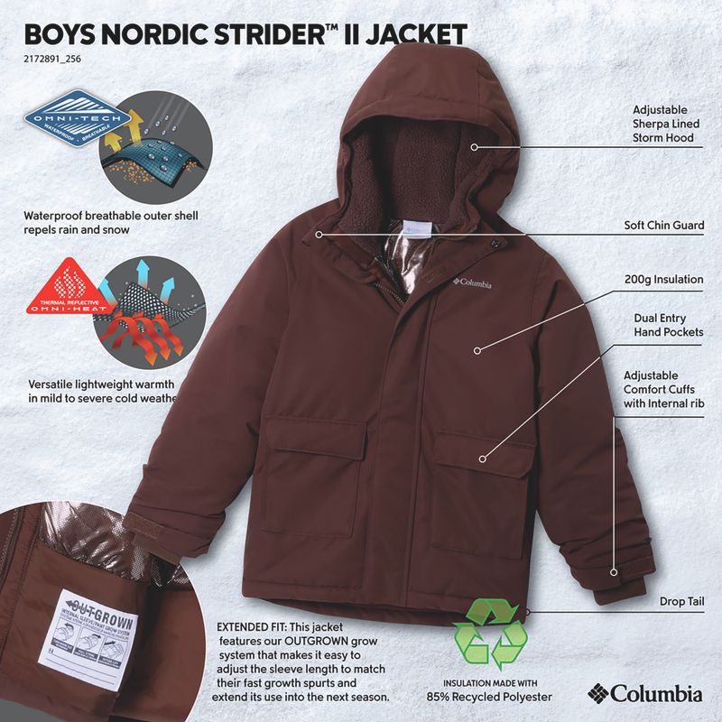 Detská zateplená bunda Columbia Nordic Strider III tobacco 4