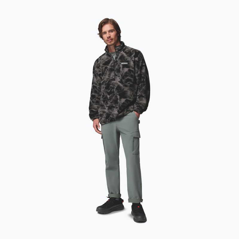Pánska fleecová mikina Columbia Timber Crest MTR Fleece Printed HZ black/icypeaks 2