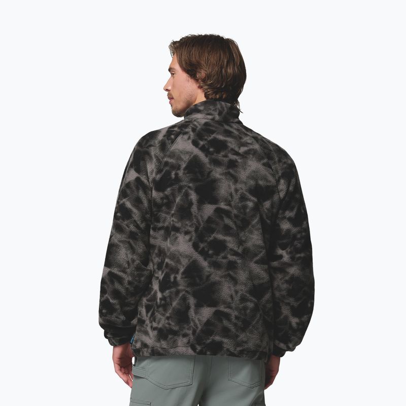 Pánska fleecová mikina Columbia Timber Crest MTR Fleece Printed HZ black/icypeaks 3