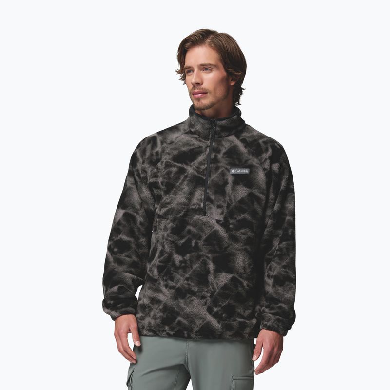 Pánska fleecová mikina Columbia Timber Crest MTR Fleece Printed HZ black/icypeaks 4